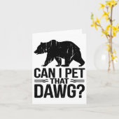 Carte Puis-Je Animer Ce Chien Drôle Dawg Bear Mème Campi (Fleur jaune)