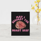 Carte Puis-Je Suggérer Le Boeuf Rôti Drôle Embarrassant (Fleur jaune)