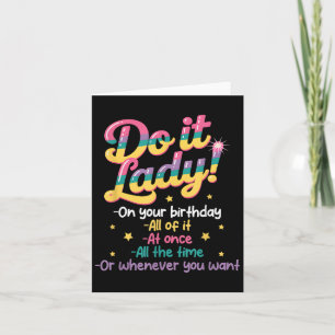 Carte Puis-je T Lady le jour de votre anniversaire quand