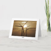 Carte Puissance éolienne et coucher de soleil (Dos)