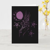 Carte Puissance magique de la main de la sorcière dégrad (Fleur jaune)