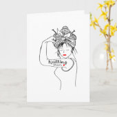 Carte puissance tricot (Fleur jaune)