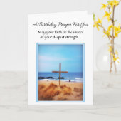 Carte Puisse Ta Foi...Anniversaire Religieux (Fleur jaune)