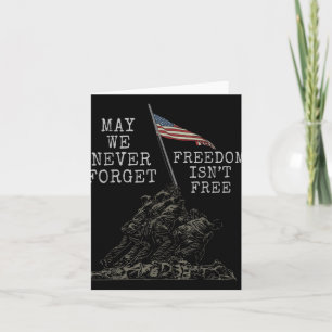 Carte Puissions-nous jamais oublier que la liberté n'est