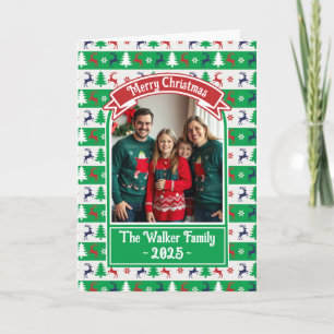 Carte Pull de Noël laid pour photo de famille