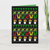 Carte Pull jamaïcain laid de Noël Rasta (Devant)