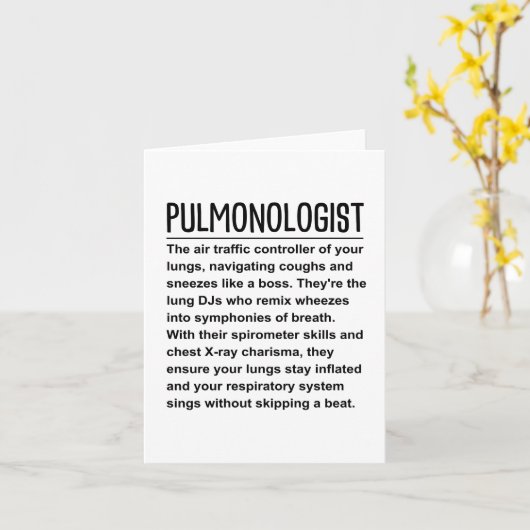 Carte Pulmonologue (Fleur jaune)