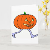 Carte Pumkin effrayant (Fleur jaune)