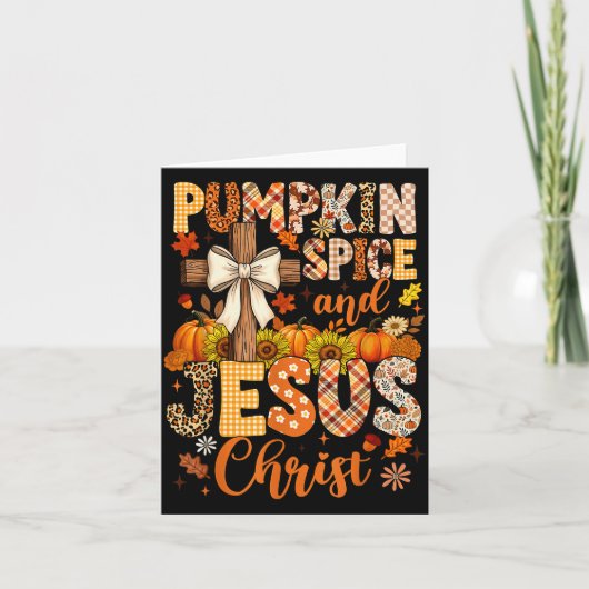 Carte Pumpkin Sce And Jesus Christ Funny Fall Christian (Devant)