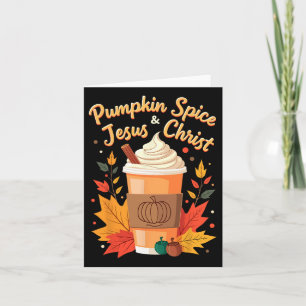 Carte Pumpkin Spice Et Jésus-Christ Christian Thanksgivi