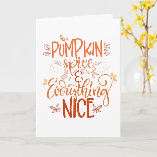 Carte Pumpkin Spice & Everything Nice (Fleur jaune)