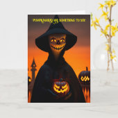 Carte Pumpkinhead A Quelque Chose À Dire Halloween (Fleur jaune)
