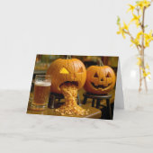 Carte Pumpkins In a Bar Halloween Birthday Humor (Fleur jaune)
