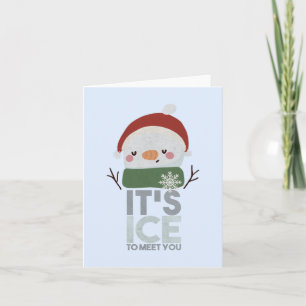 Carte Pun de bonhomme de neige de Noël : C'est glacial d
