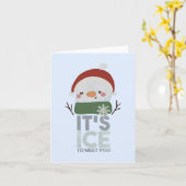 Carte Pun de bonhomme de neige de Noël: C'est glacial de (Fleur jaune)