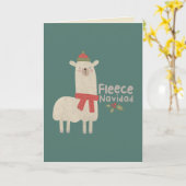 Carte Pun de Noël Lama : Fleece Navidad (Fleur jaune)