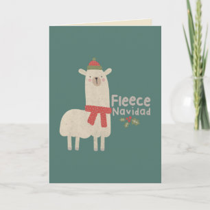 Carte Pun de Noël Lama : Fleece Navidad