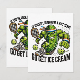 Carte Pun drôle pour amateur de Pickleball avec un pickl