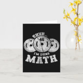 Carte Pun haltérophilie Shhh I'm Doing Math Workout Weig (Fleur jaune)