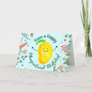 Carte Pun Mango Positif - Ayez un Anniversaire Mangonien