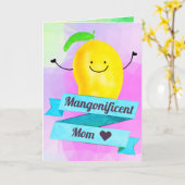 Carte Pun Mango Positif - Mangonificent Mom (Fleur jaune)