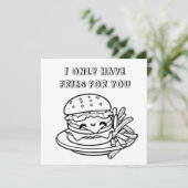 Carte Pun Romantique Drôle Mignon pour votre page de col (Debout devant)