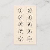 Carte Punch | Anitique ciseau Damask Coiffeur Salo (Dos)