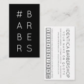 Carte punch #BARBERS hashtag loyalty (Devant / Derrière)