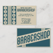 carte punch barbershop rétro (Devant / Derrière)