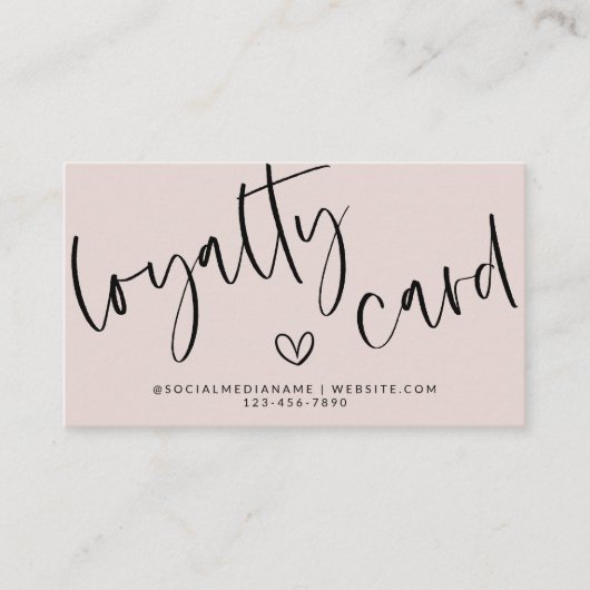 Carte Punch Boho Pink Loyalty Moderne (Devant)
