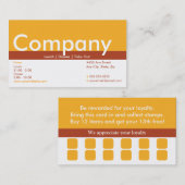 Carte Punch Carte de visite de fidélité (Devant / Derrière)