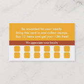 Carte Punch Carte de visite de fidélité (Dos)