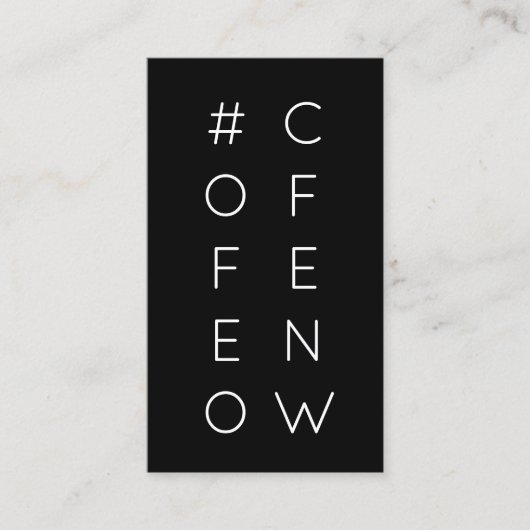Carte punch #COFFEENOW hashtag loyalty (Devant)