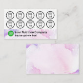 Carte Punch Compagnie Nutrition Aquarelle (Devant / Derrière)