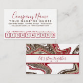 carte punch de fidélité à coups de rouge et de cho (Devant / Derrière)