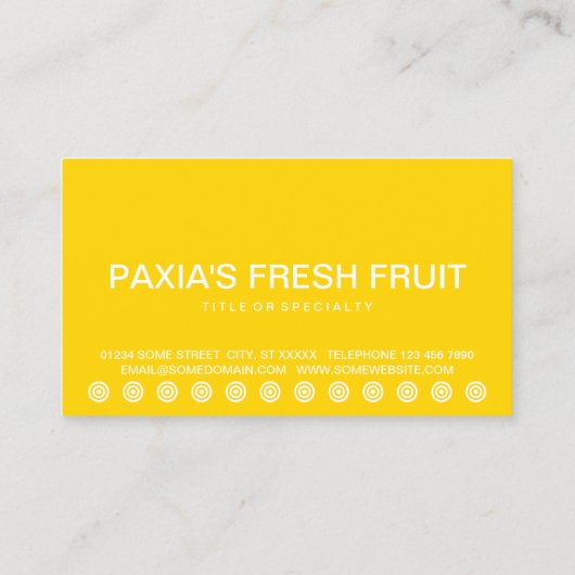 carte punch de fidélité client BANANAS bold (Dos)