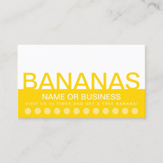 carte punch de fidélité client BANANAS bold (Devant)