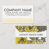 carte punch de fidélité feuille aspen (Devant / Derrière)