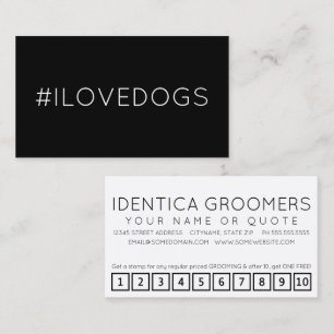 Carte punch de fidélité #ILOVEDOGS