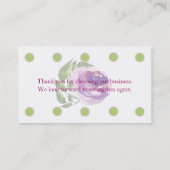 Carte Punch de fidélité professionnelle Rose coule (Dos)