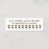 carte punch de fidélité tasse de café voyage (Dos)