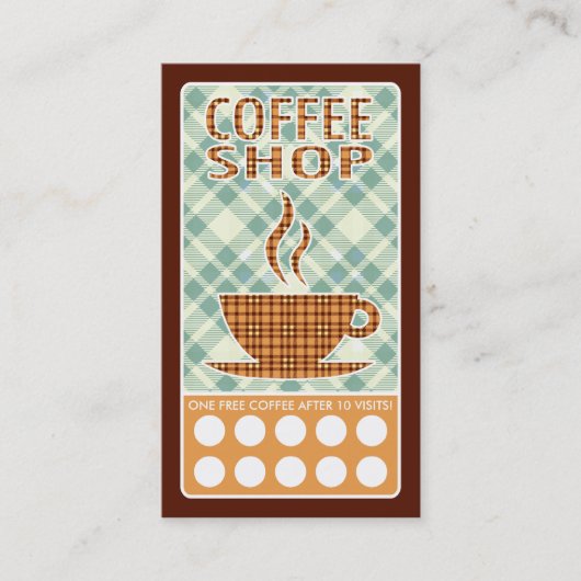 carte punch du café plaid (Devant)