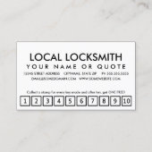 carte punch fidélité (Dos)