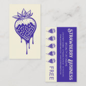 carte punch fidélité aux fraises chocolat (Devant / Derrière)