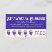 carte punch fidélité aux fraises chocolat (Dos)