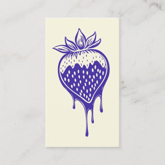 carte punch fidélité aux fraises chocolat (Devant)