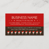 carte punch fidélité aux fraises chocolat blanc (Dos)