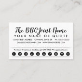 Carte punch fidélité BARBEQUE (Dos)