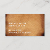 Carte Punch Fidélité Café Vintage Vieux Papier (Dos)