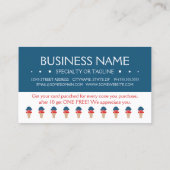 carte punch fidélité crème glacée étoiles et raype (Dos)